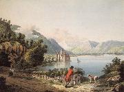 Francois-Hubert Drouais Seen Chateau of Chillon oil painting